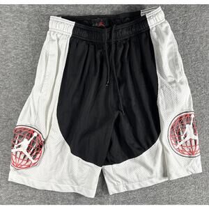 Nike Air Jordan Retro 9 Legacy Nostalgia Shorts Men L White Black 8" Jumpman